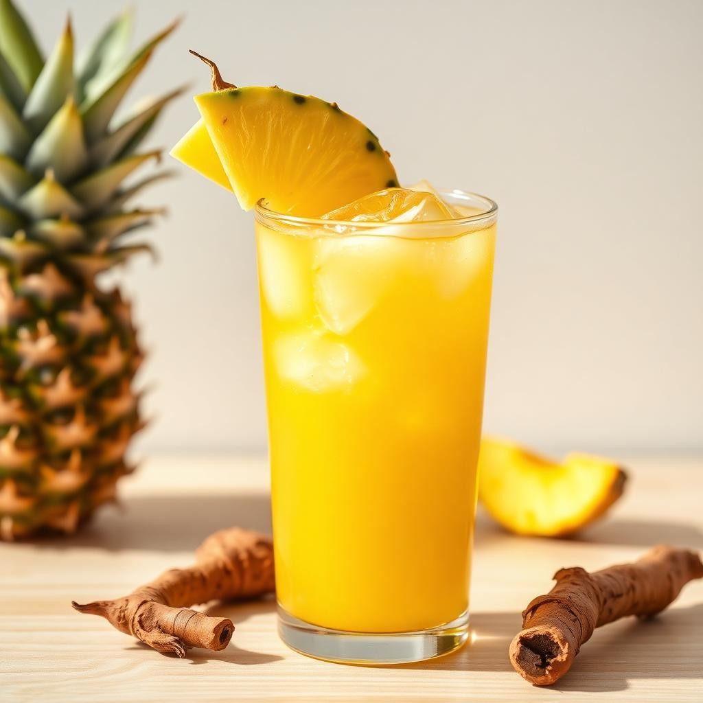 Halal Low Sugar Pineapple Turmeric Immunity Drink Recipe