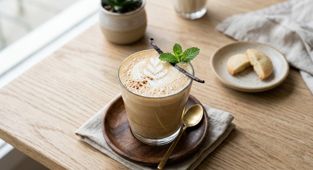 Halal Low Sugar Vanilla Bean Oat Milk Latte