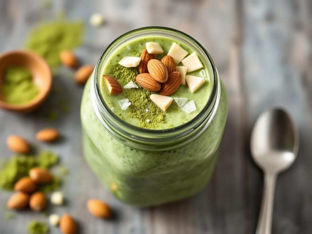 Halal High Protein Matcha Green Tea Overnight Oats Recipe