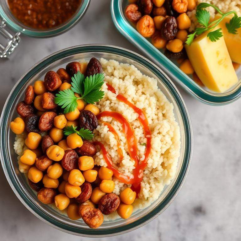 Halal Meal Prep Moroccan Chickpea Couscous Bowl