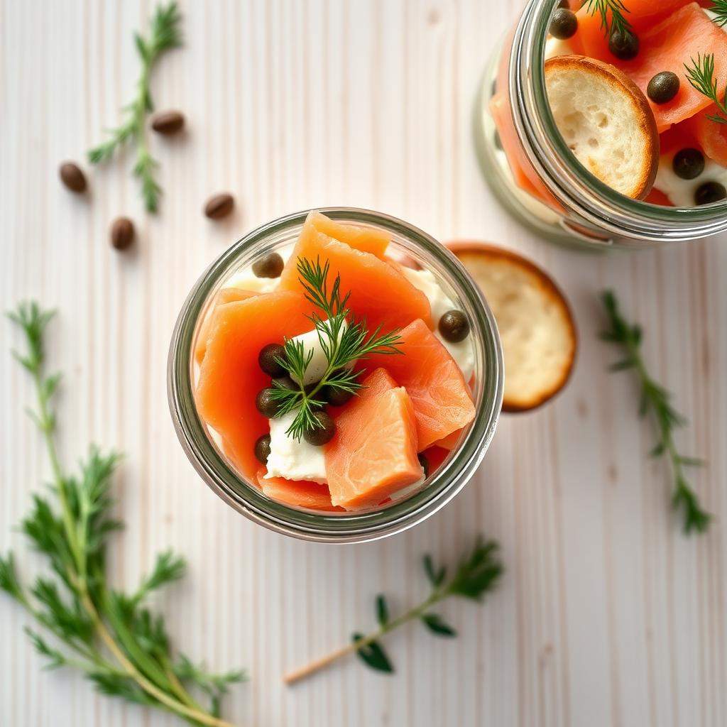 Halal Meal Prep Smoked Salmon Breakfast Jars Recipe