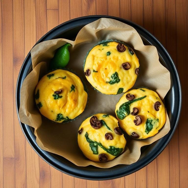 Halal Meal Prep Spinach Mushroom Egg Muffins (Breakfast)