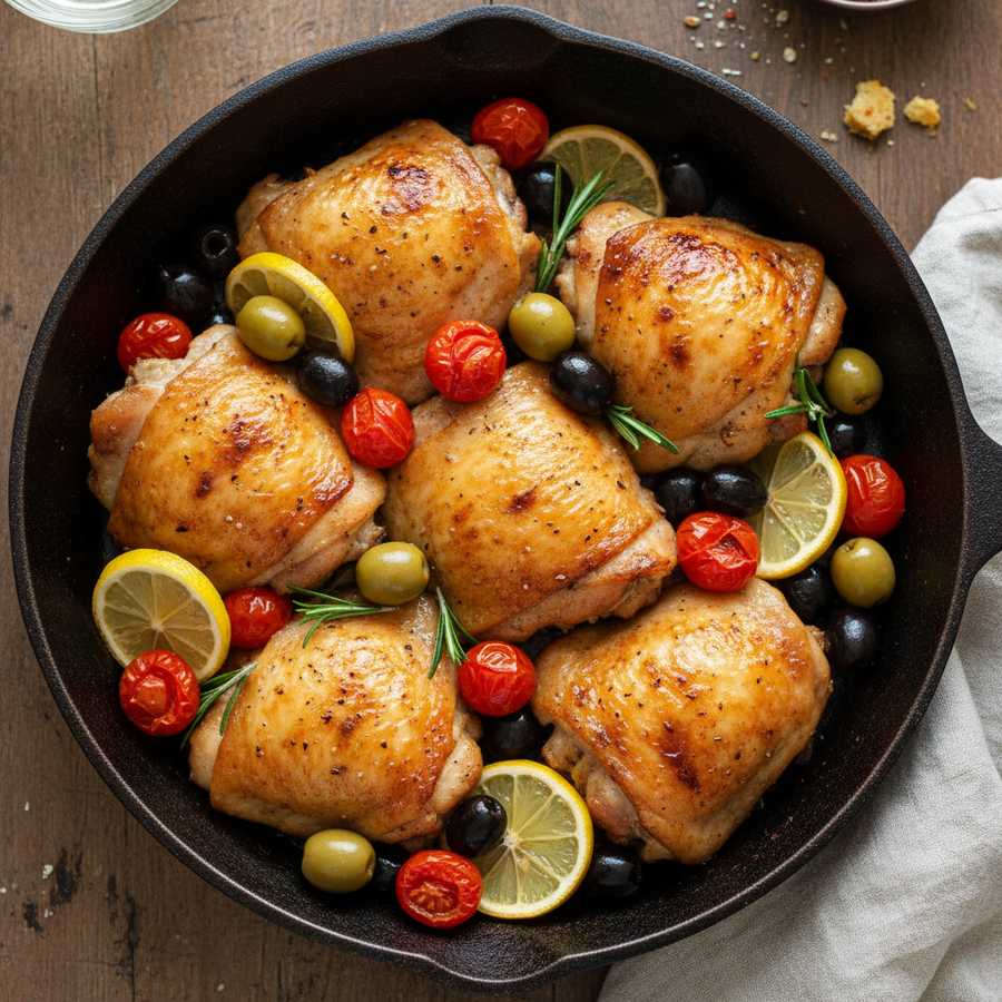 Halal Mediterranean Baked Chicken Thighs Recipe
