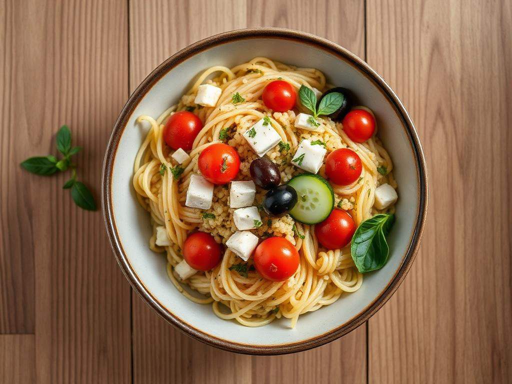 Halal Mediterranean Orzo Pasta Salad (Vegetarian)