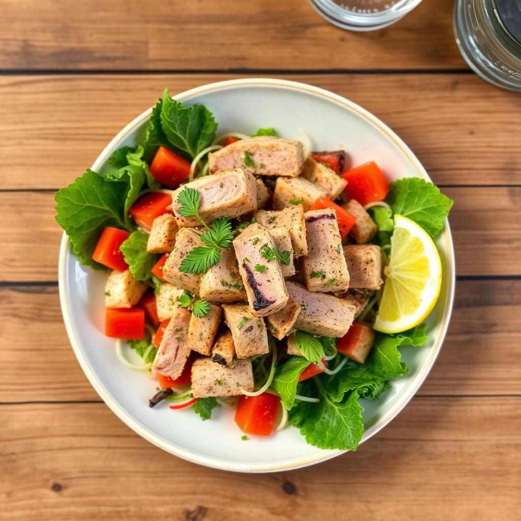 Halal Mediterranean Tuna Salad No Mayo Recipe