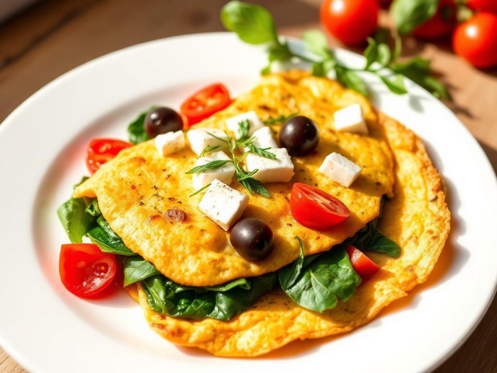 Halal Low Calorie Mediterranean Veggie Omelette Recipe
