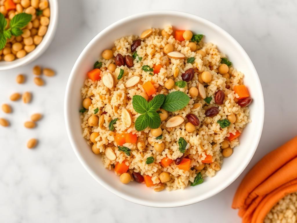 Halal Moroccan Couscous Salad with Raisins