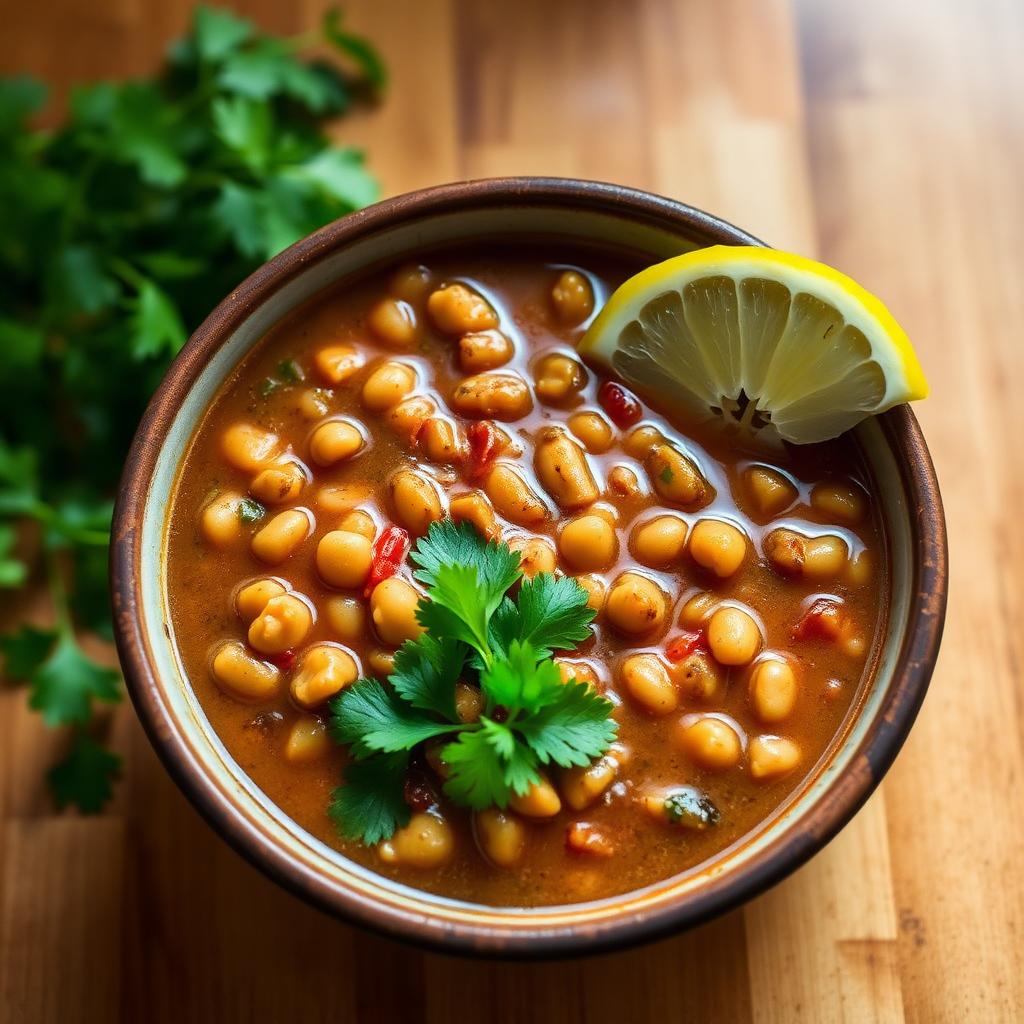 Halal Moroccan Spiced Chickpea Lentil Soup