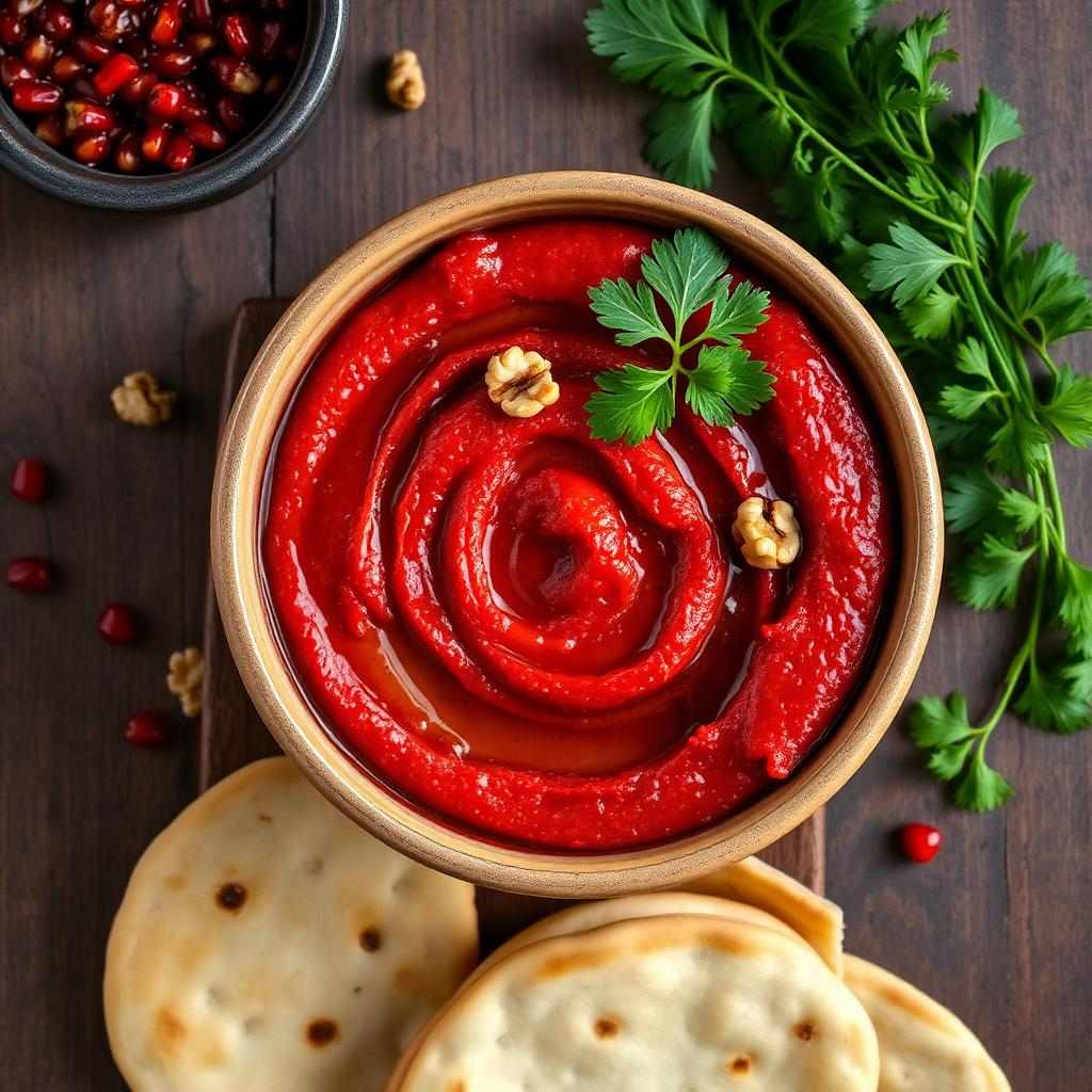 Halal Muhammara Roasted Red Pepper Dip Recipe