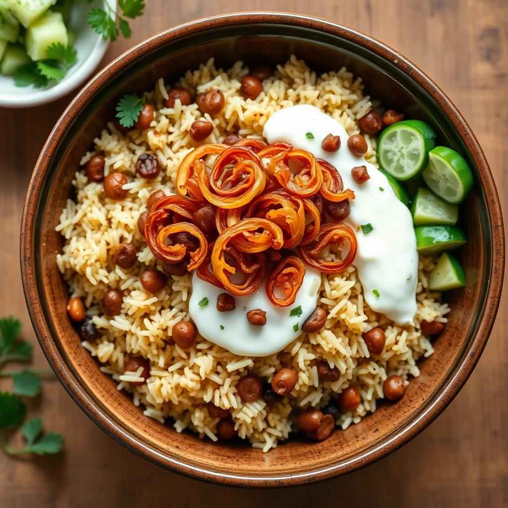 Halal Mujaddara Recipe Healthy Lentils and Rice