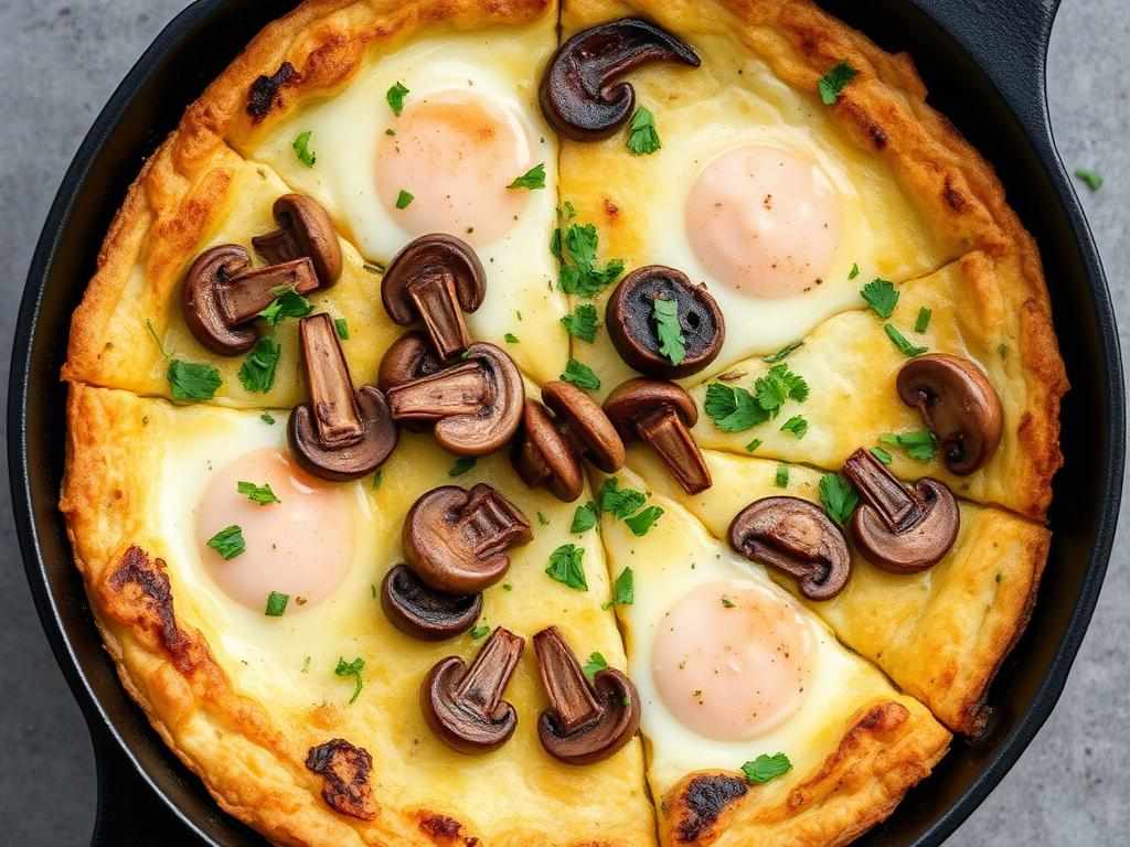 Halal Mushroom Egg White Frittata
