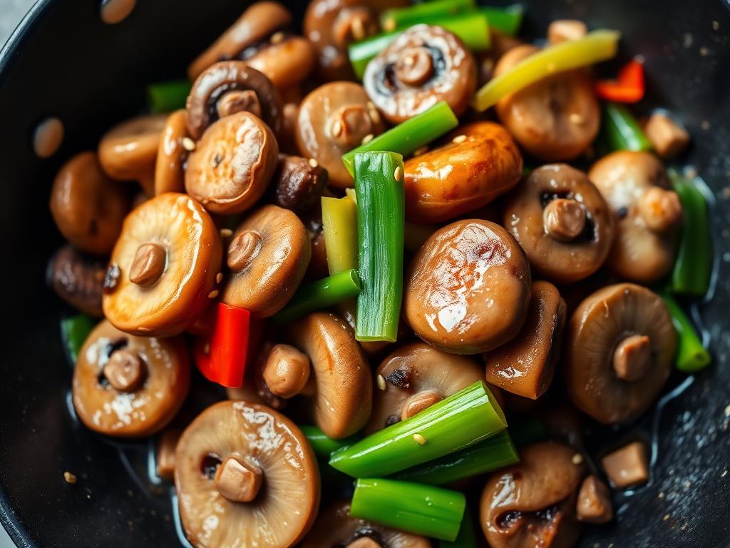 Halal Mushroom Stir Fry Recipe Vegetarian Healthy