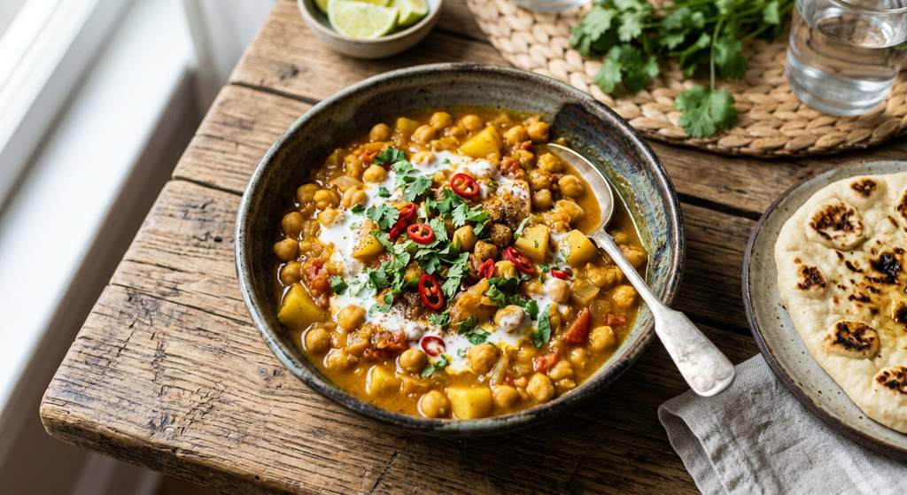 Halal One Pot Chickpea Potato Masala Curry (Easy Stovetop)