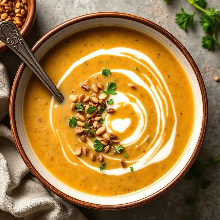 Halal One Pot Lentil Cauliflower Soup (Creamy Healthy)