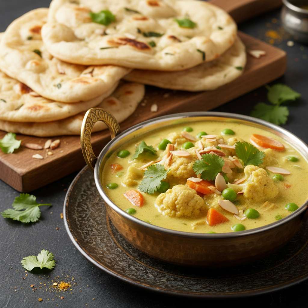 Halal One Pot Vegetarian Korma Curry (Mild Creamy)