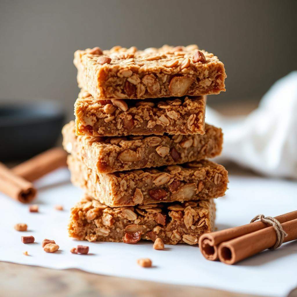 Halal Oven Baked Apple Cinnamon Energy Bars Recipe