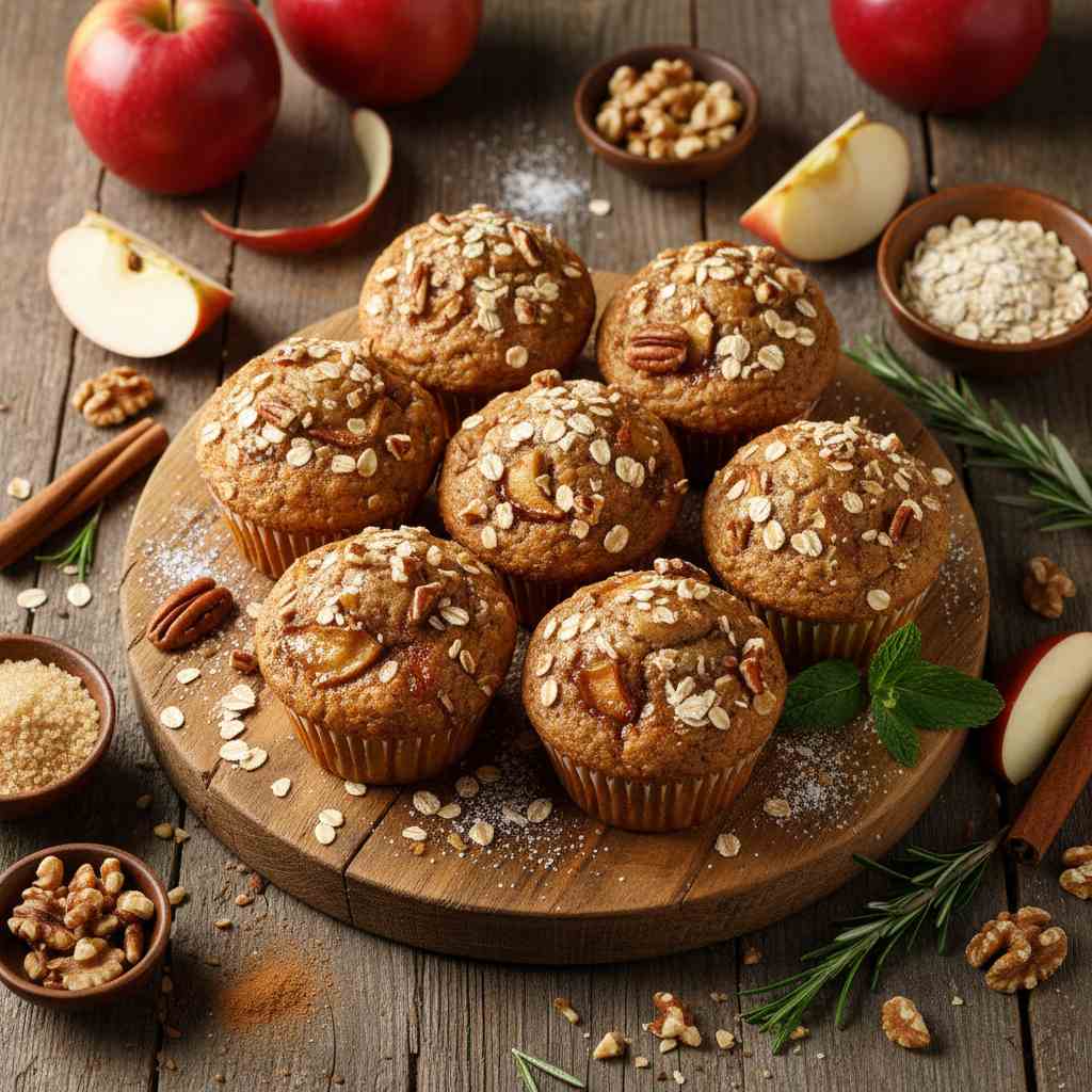 Halal Oven Baked Apple Cinnamon Protein Muffins Recipe