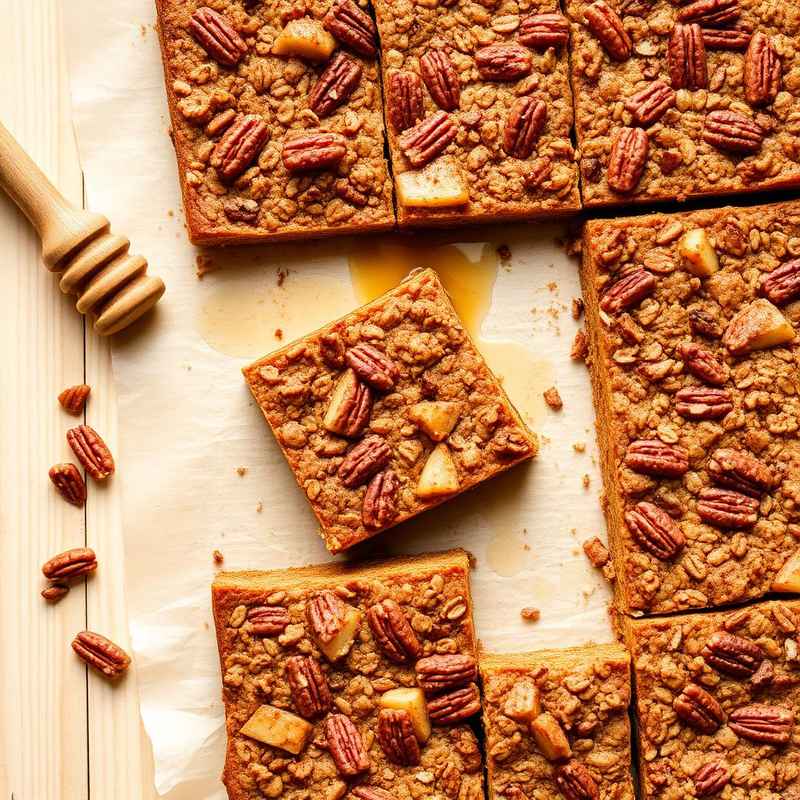 Halal Oven Baked Apple Pecan Breakfast Bars Recipe