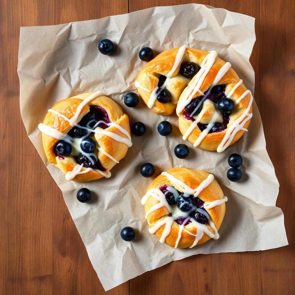 Halal Oven Baked Blueberry Cream Cheese Breakfast Danish Recipe Healthy Recipe
