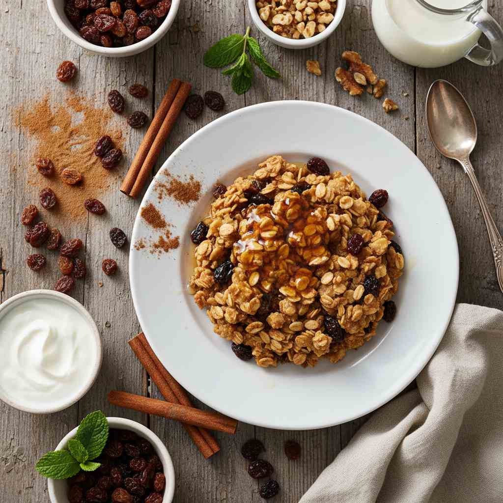 Halal Oven Baked Cinnamon Raisin Baked Oatmeal Recipe