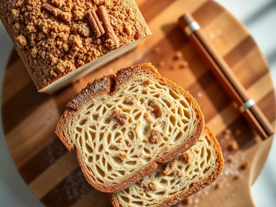 Halal Oven Baked Cinnamon Streusel Breakfast Bread Recipe