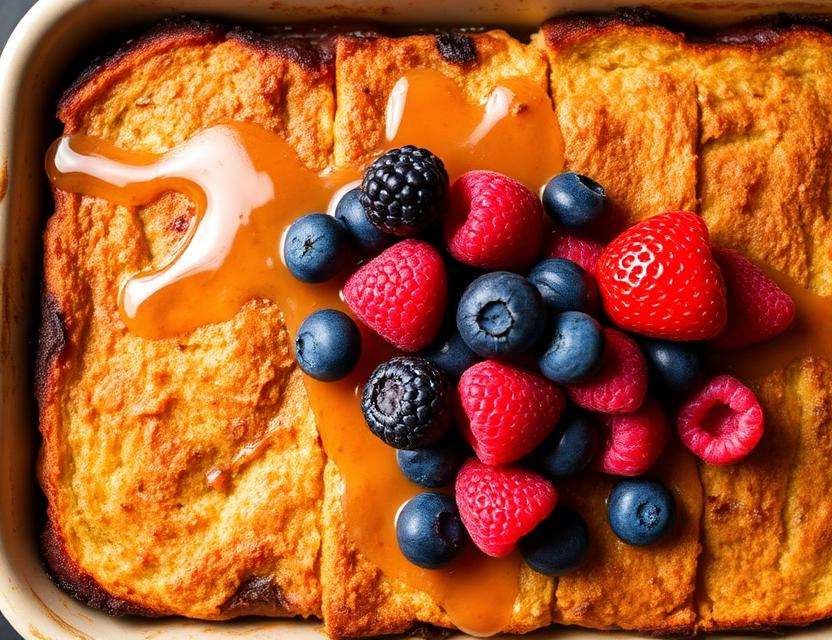Halal Oven Baked Mixed Berry Protein French Toast Recipe