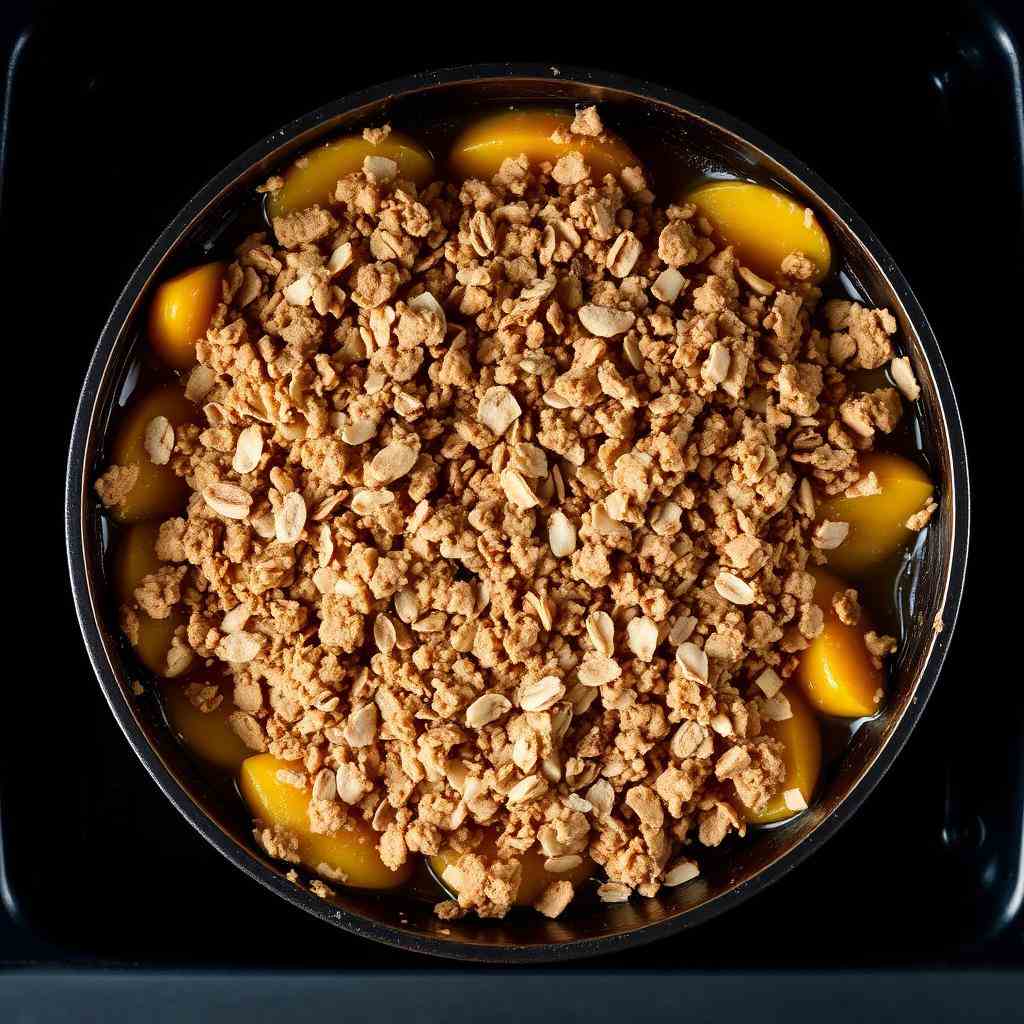 Halal Oven Baked Peach Protein Crisp Recipe
