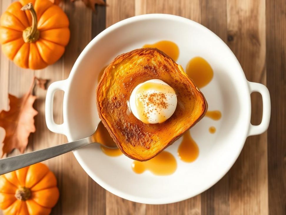 Halal Oven Baked Pumpkin French Toast Bake Recipe