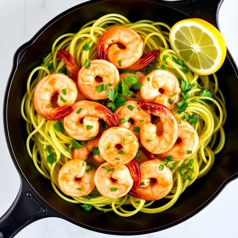 Halal Oven Baked Shrimp Scampi Style Recipe