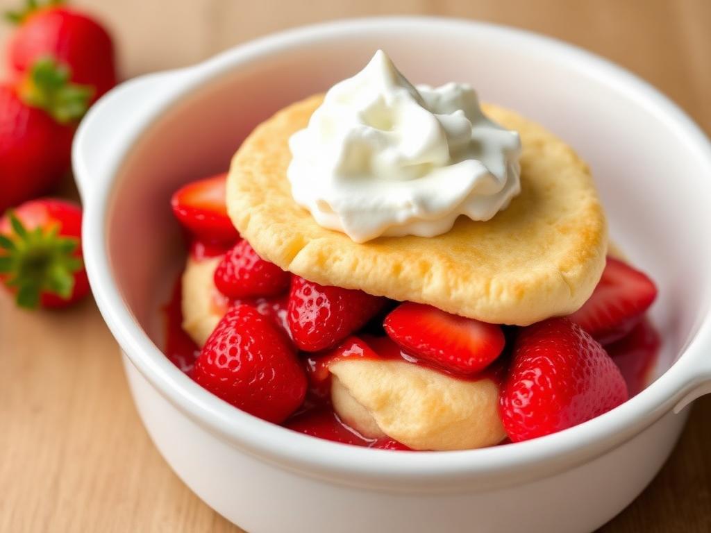 Halal Oven Baked Strawberry Shortcake Breakfast Bake Recipe