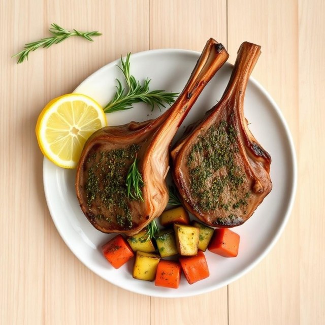 Halal Paleo Lamb Chops with Herbs Recipe