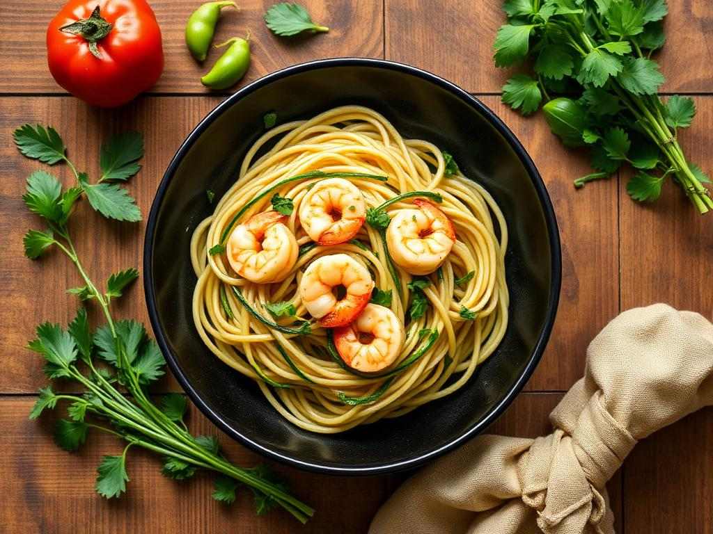 Halal Paleo Shrimp Zucchini Noodle Stir Fry Recipe