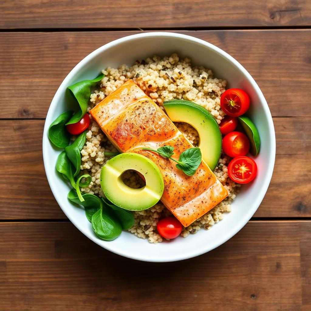 Halal PCOS Friendly Salmon Quinoa Bowl Recipe