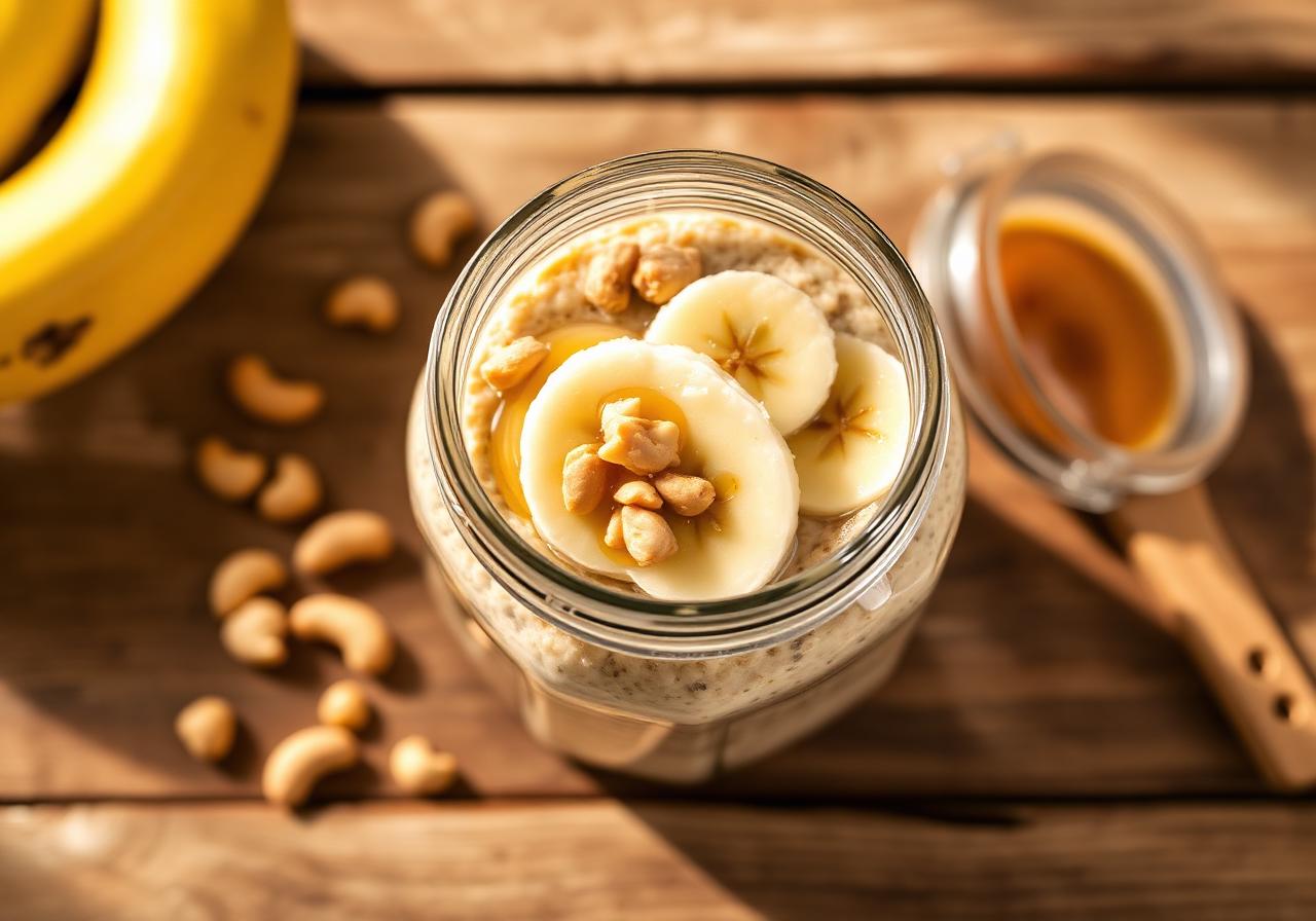 Halal Peanut Butter Overnight Oats Recipe