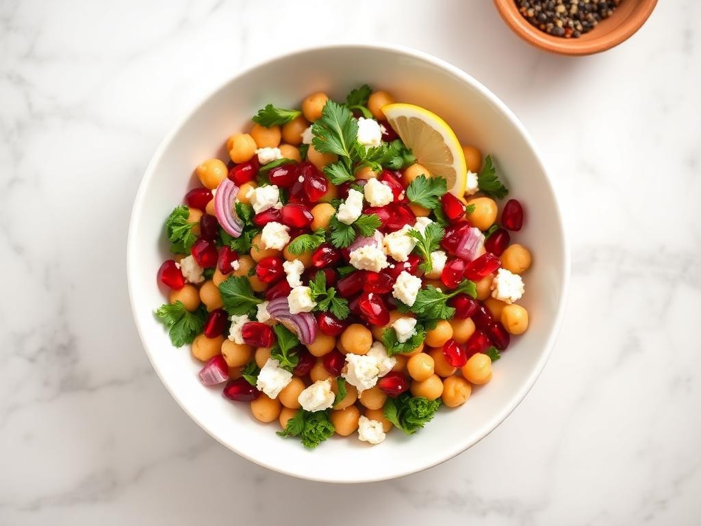 Halal Pomegranate Chickpea Salad Recipe Fresh