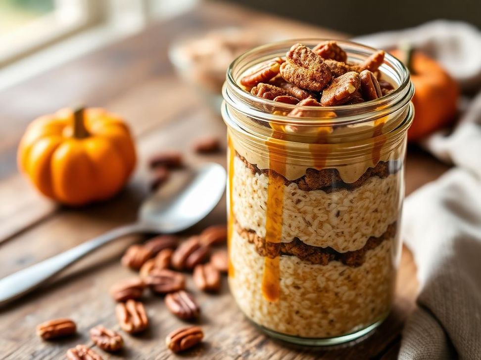 Halal Pumpkin Pie Overnight Oats