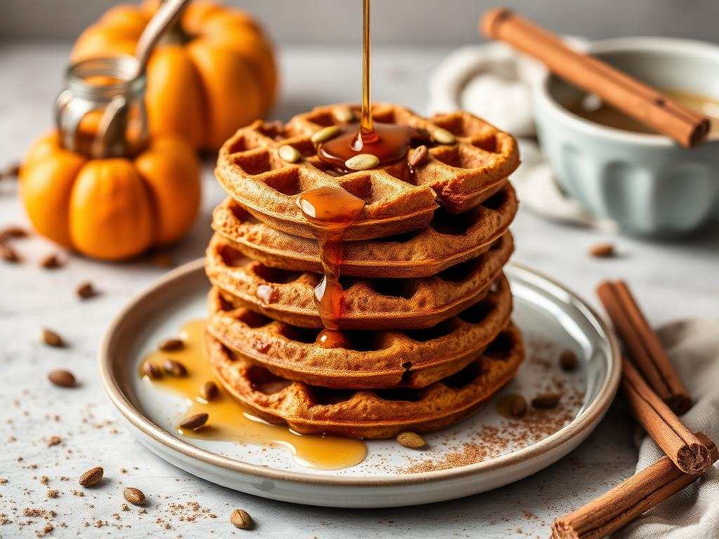 Halal Gluten Free Pumpkin Spice Waffles Recipe