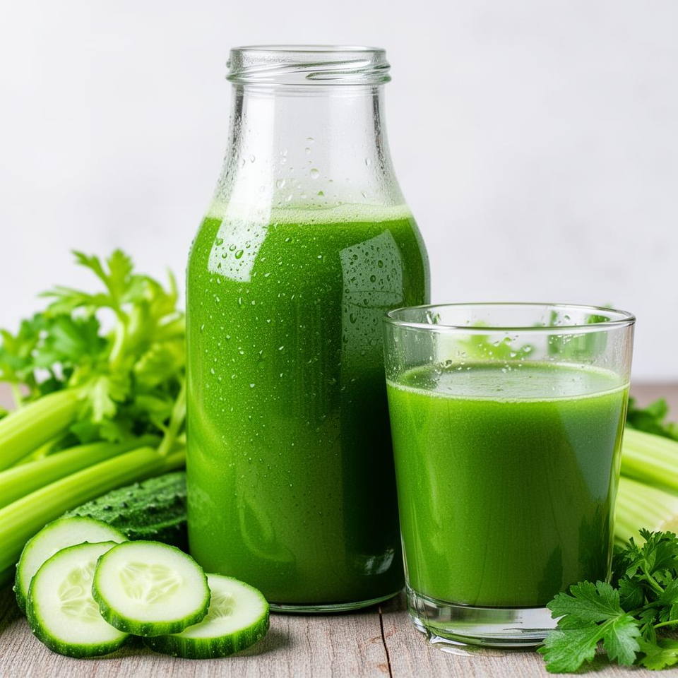Halal Refreshing Cucumber Celery Green Juice