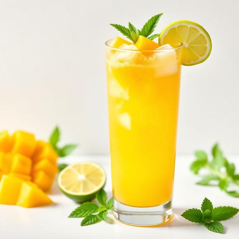Halal Refreshing Mango Lime Mint Cooler Recipe