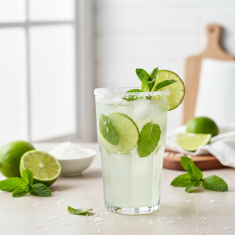 Halal Refreshing Mint Lime Coconut Water Recipe