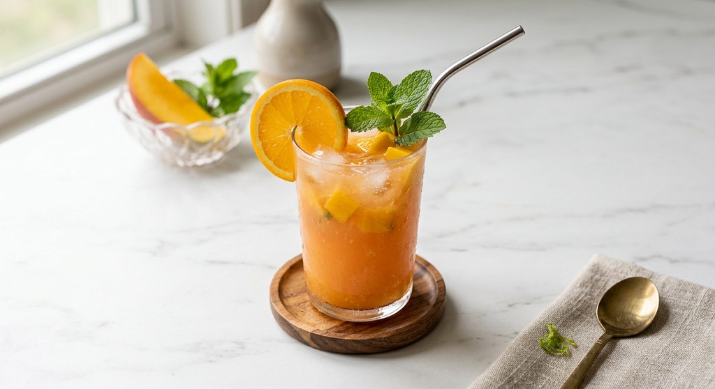 Halal Refreshing Orange Mango Agua Fresca