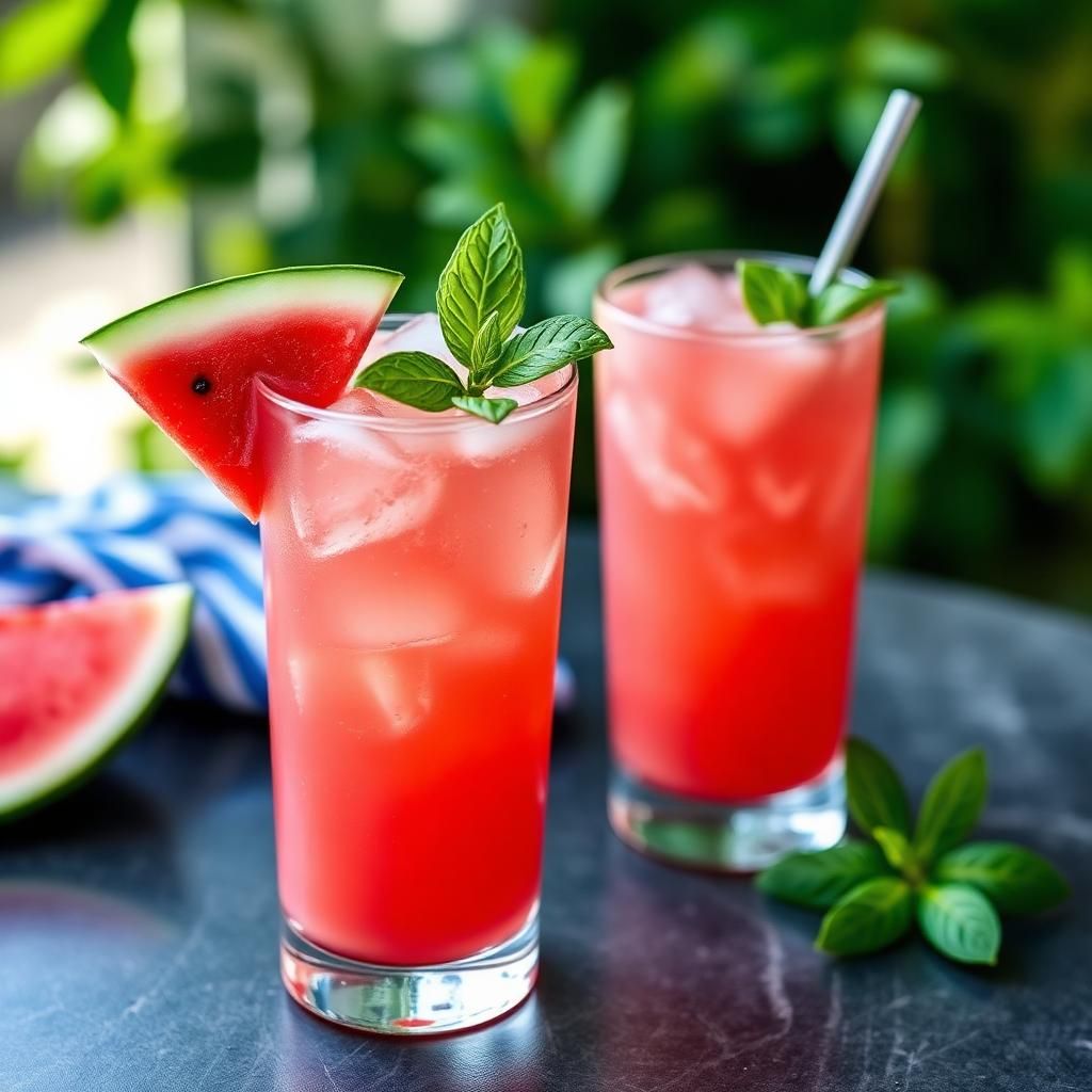 Halal Refreshing Watermelon Basil Mocktail Recipe