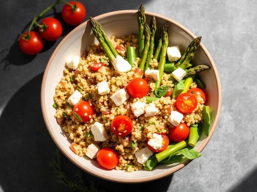 Halal Roasted Asparagus Quinoa Salad Recipe