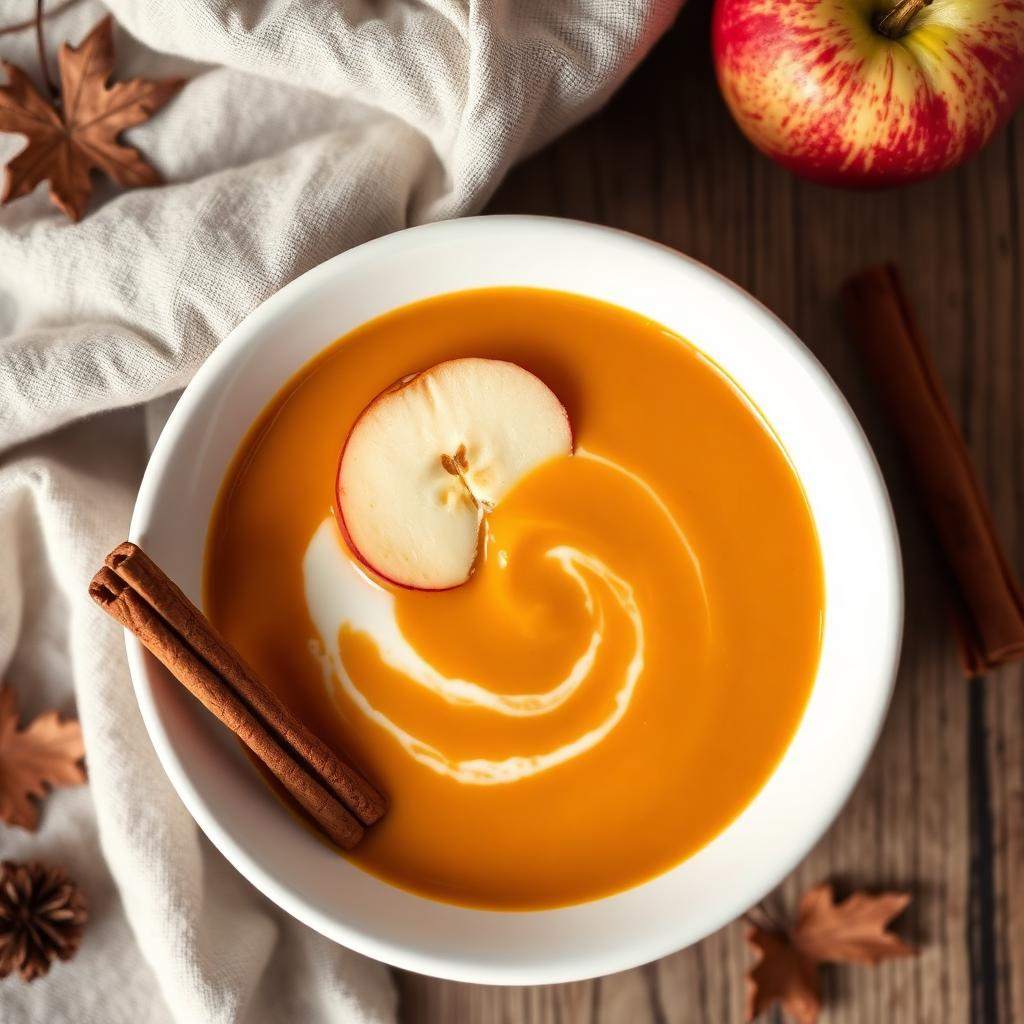 Halal Roasted Butternut Apple Cinnamon Soup
