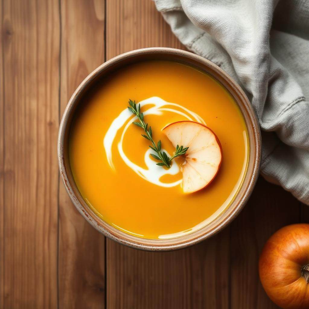 Halal Roasted Butternut Squash Apple Soup