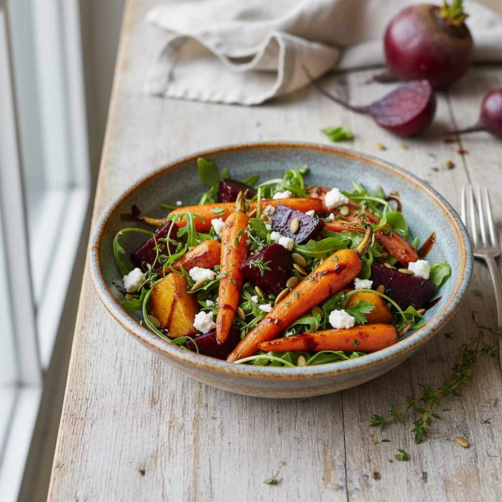 Halal Roasted Carrot Beet Salad Recipe Warm