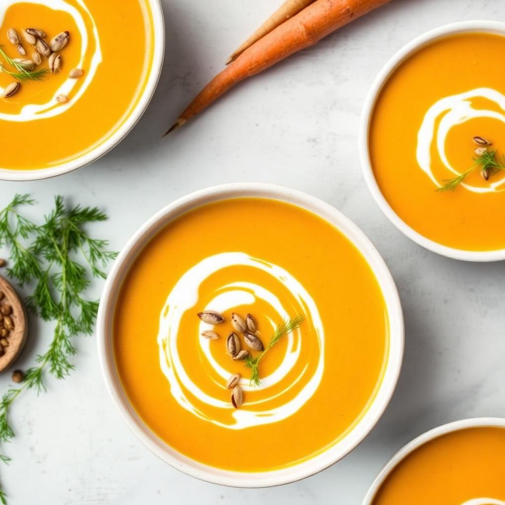 Halal Roasted Carrot Turmeric Soup (Healthy)