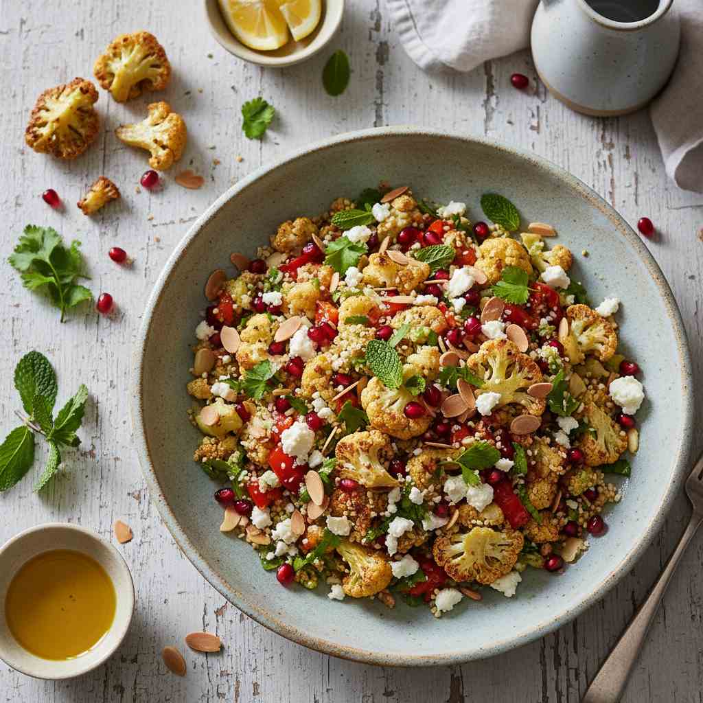 Halal Roasted Cauliflower Rice Salad Recipe
