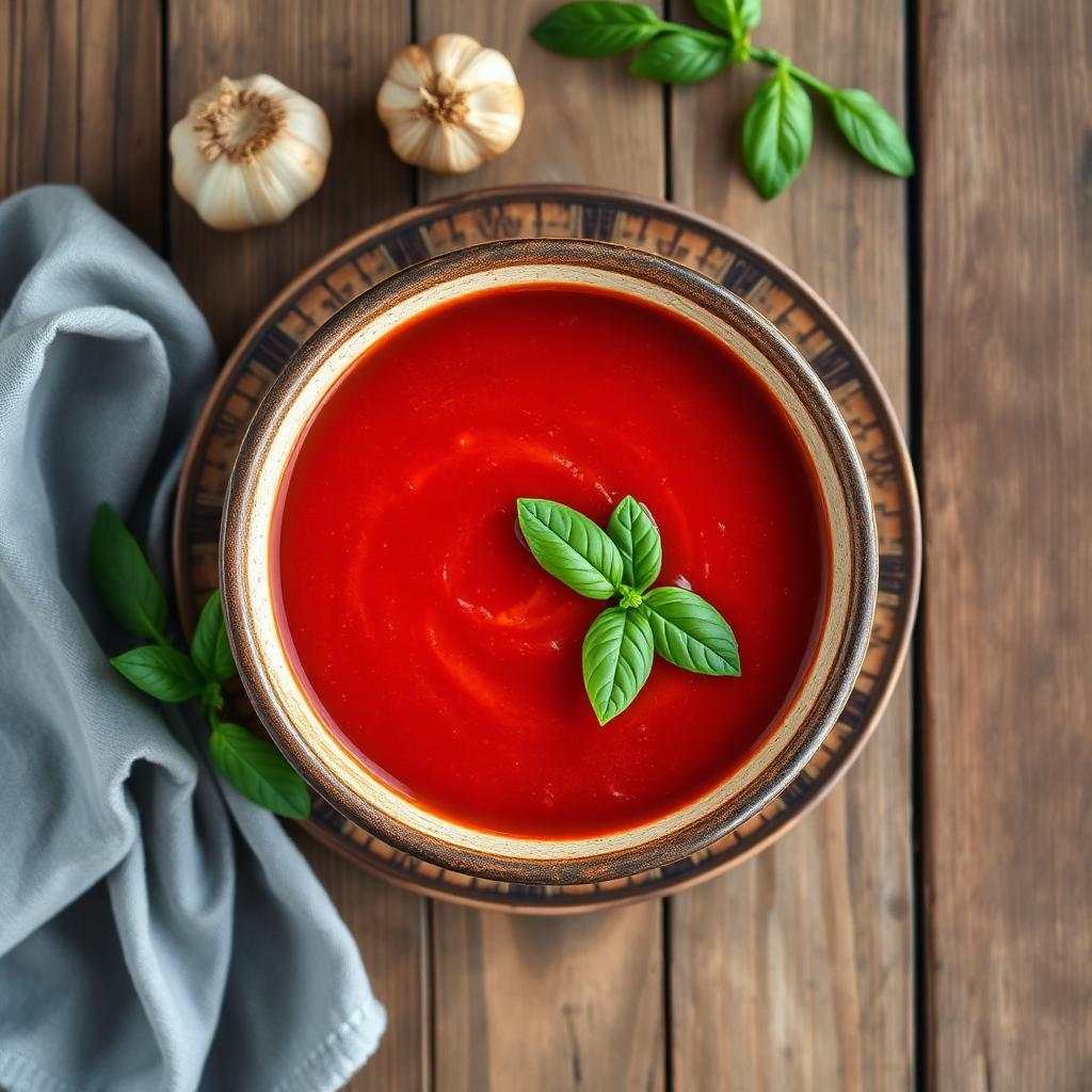 Halal Roasted Tomato Garlic Soup