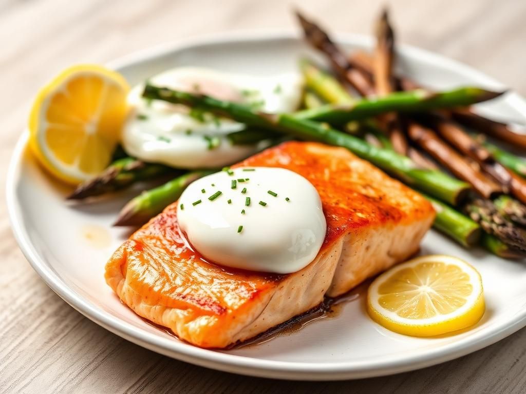 Halal High Protein Salmon and Asparagus Breakfast Recipe
